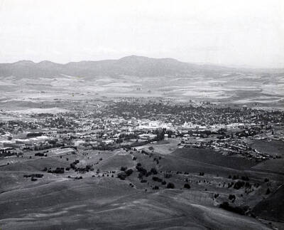 Aerial view of Moscow, Idaho.