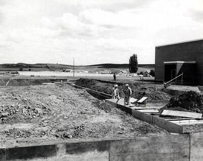 Moscow Junior High Gym under construction. Moscow, Idaho.