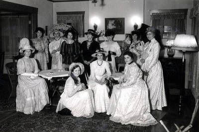 Moscow ladies. Gay Nineties party at Mrs. Hubert's. Moscow, Idaho.