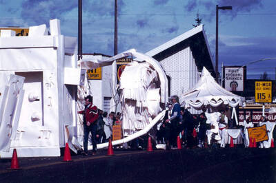 Entries in Mardi Gras parade. Moscow, Idaho.
