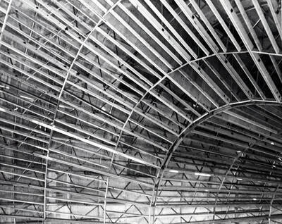 Copy print of St. Augustine's Catholic Church. Dome construction from inside. Moscow, Idaho.