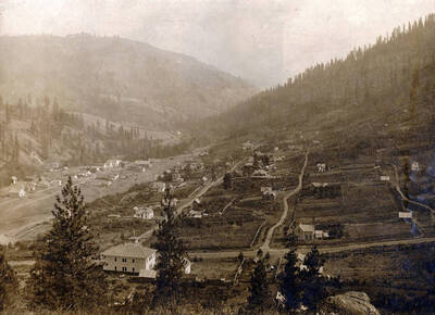 Aerial view of Peck, Idaho.