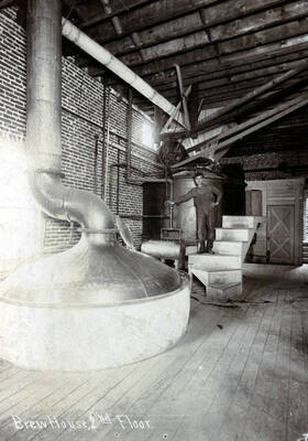 Brew house on 1st floor. C. Weisgerber Brewery. Lewiston, Idaho.