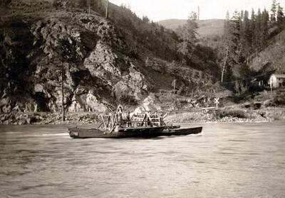 Peck Ferry looking north across the river. Peck, Idaho.