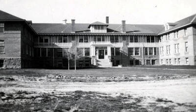 Albion State Normal School. South entrance of new dorm. Albion, Idaho.