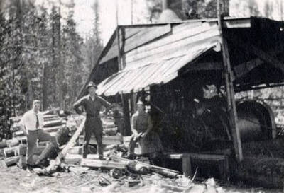 Small logging mill near Elk River, Idaho.