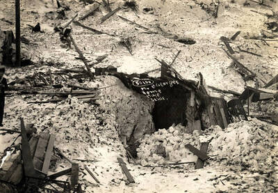 B. George home demolished by snowslide. Mace, Idaho.