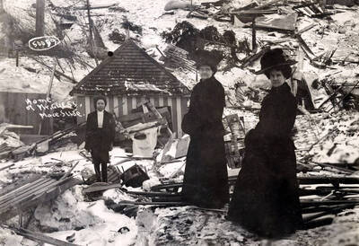 Guess home demolished by snowslide. Mace, Idaho.