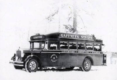 Gaffney's Stages. Lewiston-Orofino-Pierce stage.