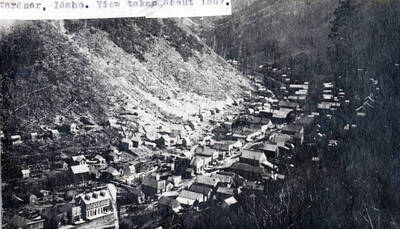 Panoramic view of Wardner, Idaho.