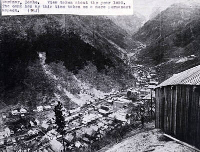 Panoramic view of Wardner, Idaho.