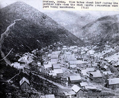 Panoramic view of Wardner, Idaho.