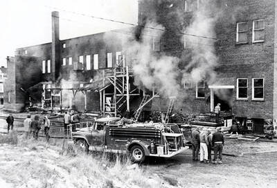 Fire at Potlatch Mercantile. Potlatch, Idaho.