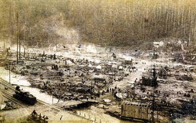 Shows temporary construction