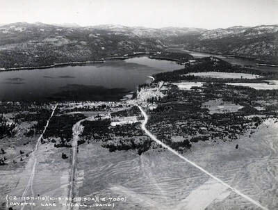 Aerial view of Payette Lake. McCall, Idaho.
