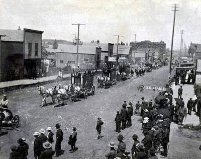 Ringling Brothers Circus parade on Main Street. Moscow, Idaho.