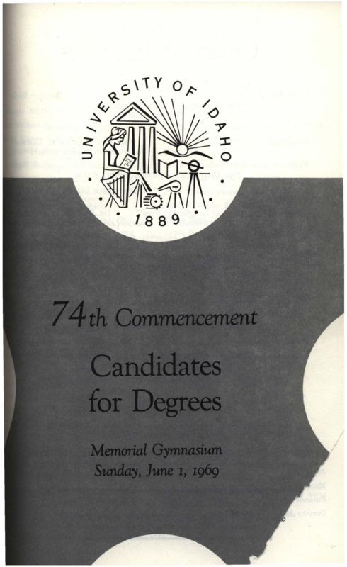 74th Commencement Candidates for Degrees