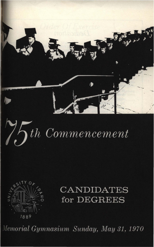 75th Commencement Candidates for Degrees