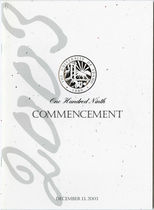One Hundred Ninth Commencement