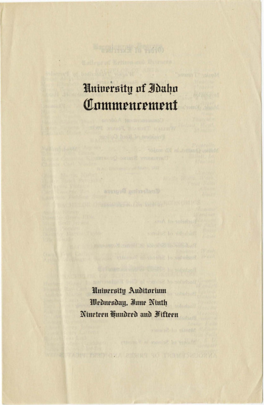 University of Idaho Commencement