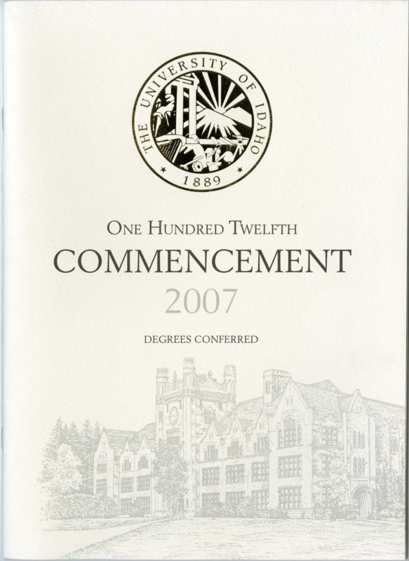 One Hundred Twelfth Commencement Degrees Conferred