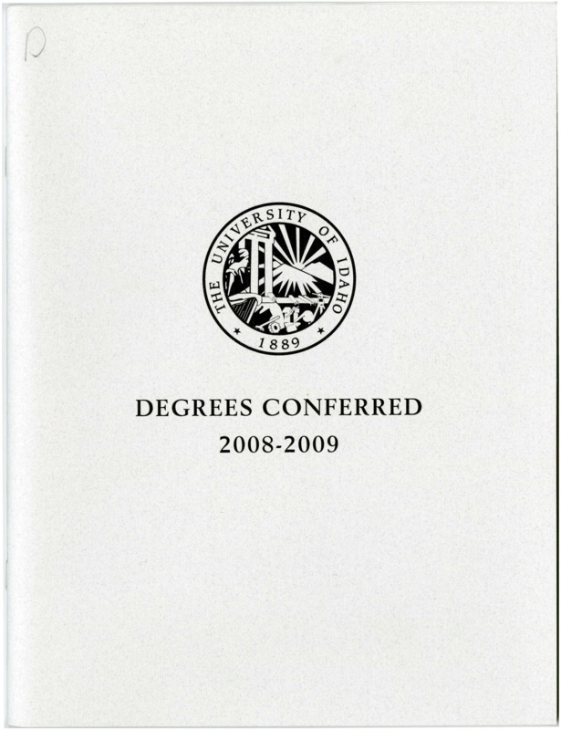 Degrees Conferred 2008-2009
