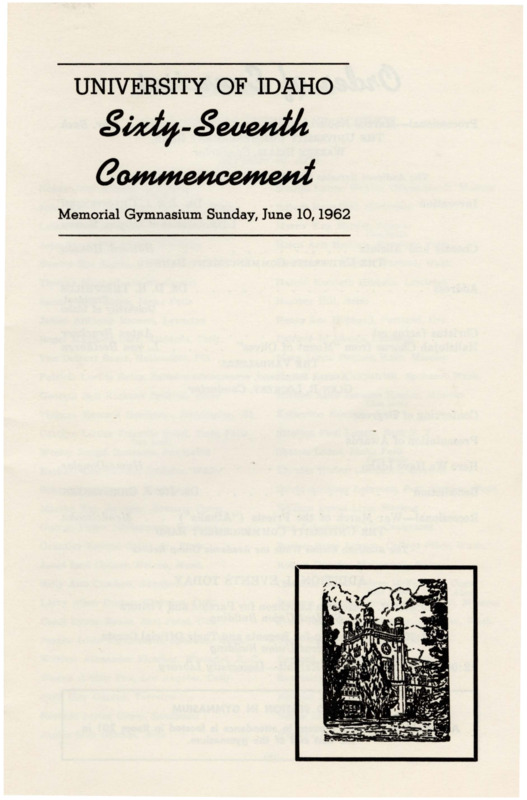 University of Idaho Sixty-Seventh Commencement
