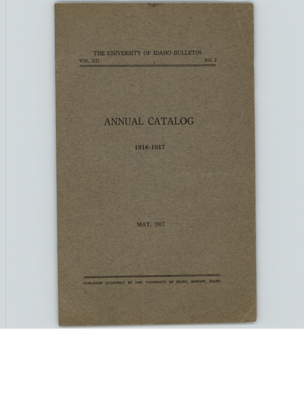 Scan of course catalog booklet, Vol. XII, No. 2