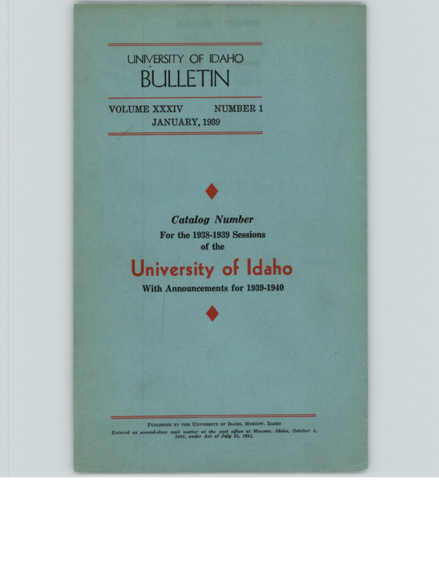 Scan of course catalog booklet, Vol. XXXIV, No. 1