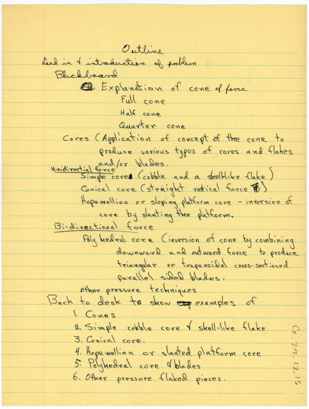 Handwritten outline for film planning.