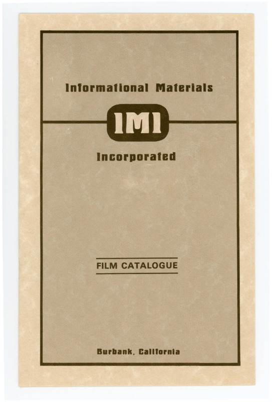 Film catalogue highlighting various offerings by International Materials incorporated, including four films featuring Donald Crabtree: The Alchemy of Time, Ancient Projectile Points, The Flintworker, and The Hunter's Edge.