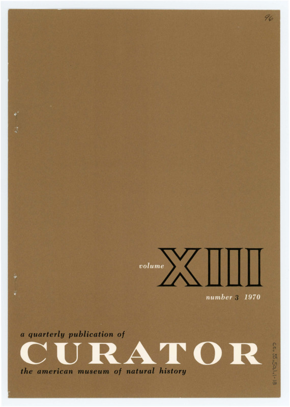 A paper discussing the planning and intent of the "Experimental Archaeology" exhibit hosted at the American Museum of Natural History from February 1969 to September 1970. Published in volume 13, issue number 3 (1970) of Curator. Associated with item number: ce_b35_f22-item2.