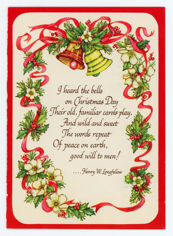 Holiday card to Donald Crabtree wish a happy new year and Merry Christmas.