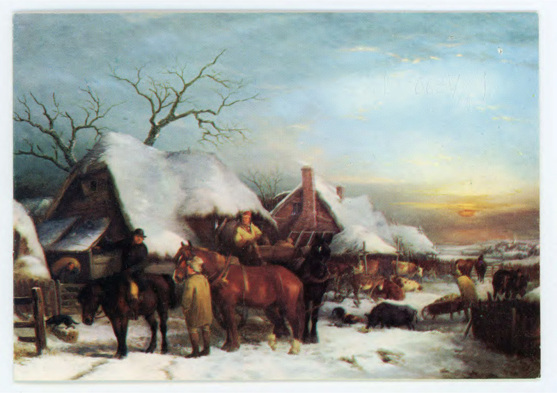 Christmas card discussing the Gould's travel, and their Christmas in England.