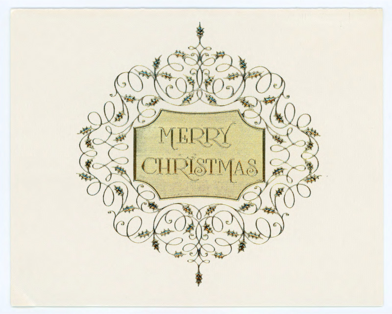 Christmas card from Mary Bell Howard to Don Crabtree wishing Crabtree a happy holidays and New Year.