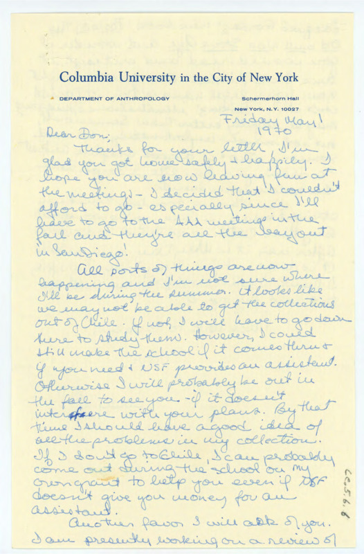 Letter from Lucille "Lucy" G. Lewis to Don Crabtree thanking him for visiting and regarding recent happenings.