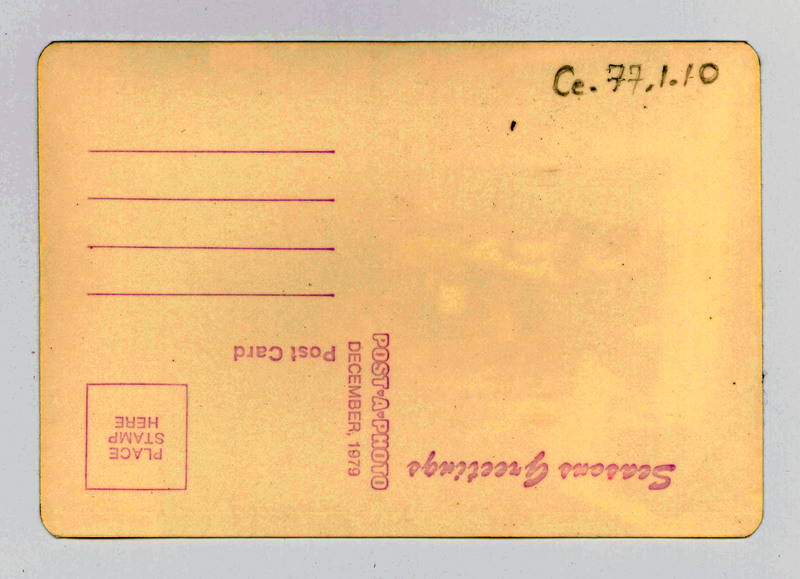 The back of a blank "Post-A-Photo" postcard.