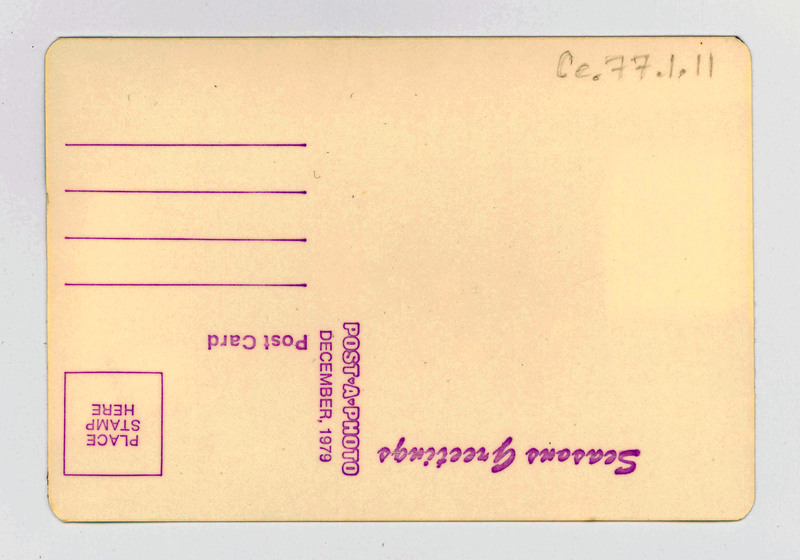 The back of a blank "Post-A-Photo" postcard.