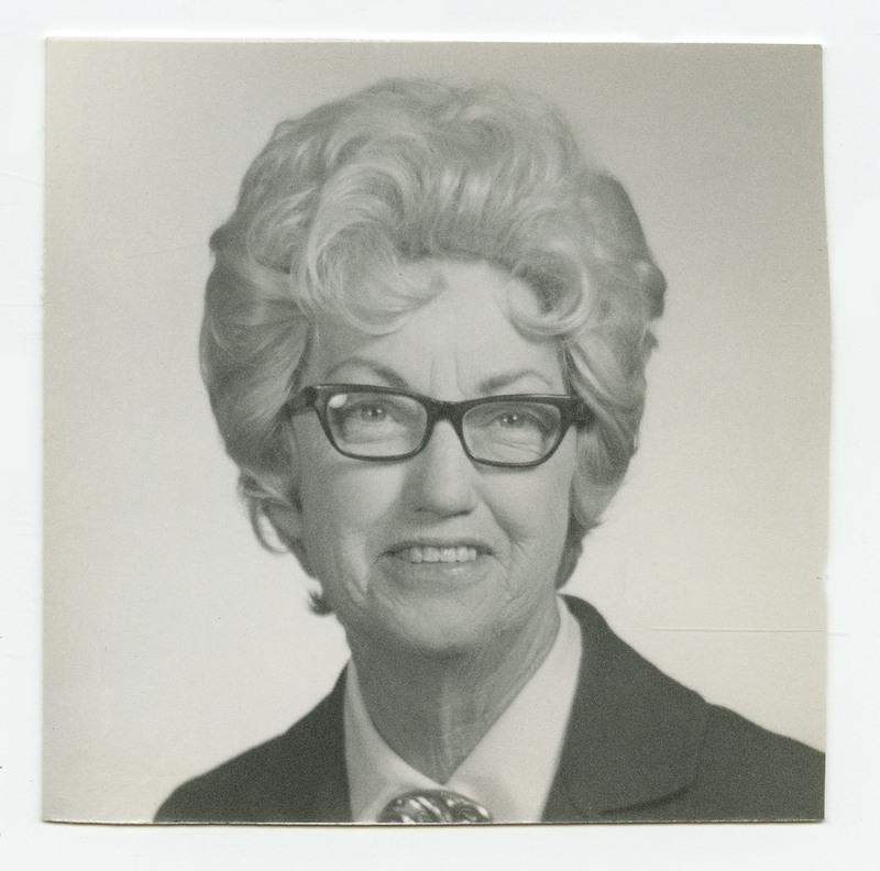 A portrait photograph of Evelyn Crabtree.