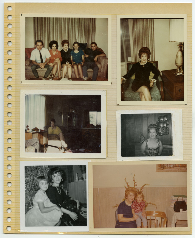 Image of a group of people sitting on a couch. Image of a woman sitting in a living room. Image of a woman sitting in a living room. Image of a woman by a fireplace. Image of a woman and a young girl sitting with a small dog. Image of a woman holding a child.