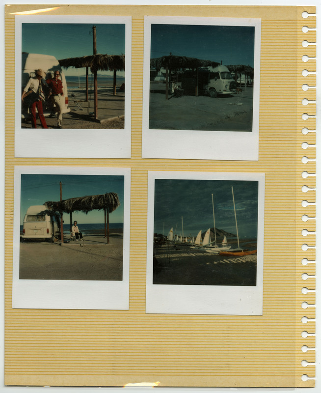 Image of Evelyn and Donald "Don" E. Crabtree next to their RV by the water. Image of someone sitting next to an RV by the water. Image of someone sitting next to an RV by the water. Image of sailboats lined up on the shore.