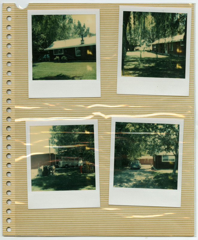 Image of a house. Image of the side of a house. Image of Evelyn Crabtree by the driveway of her house. Image of the driveway of a house.