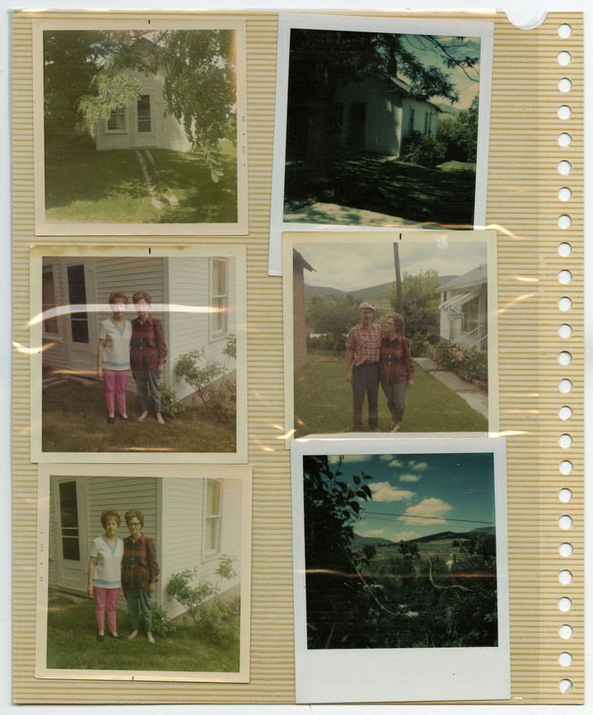 Image of a pathway to a house. Image of a house shaded by trees. Image of two women standing outside a house. Image of two people standing in front of a house. Image of two people standing in front of a house. Image of a tree-lined landscape.