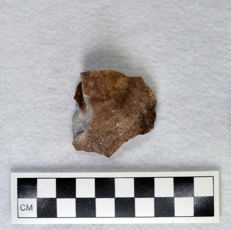 Examples of heat treated flakes that were heated up too quickly and cooled off too quickly. There are examples of pot-lidding and crazing. Pot-lidding occurs when stone is heated too quickly and crazing occurs from a rapid cooling.