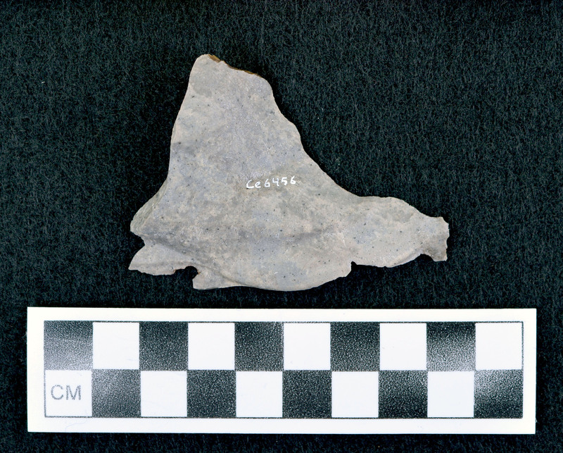 Associated w/Ce.6446 Ce.6456 - Ce.6460: Greys, local material, haven't tried heat, mottled grey (dark) is most promising. (D. Crabtree)