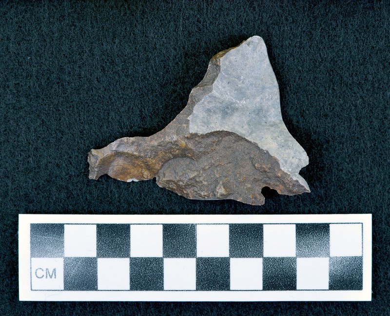 Associated w/Ce.6446 Ce.6456 - Ce.6460: Greys, local material, haven't tried heat, mottled grey (dark) is most promising. (D. Crabtree)