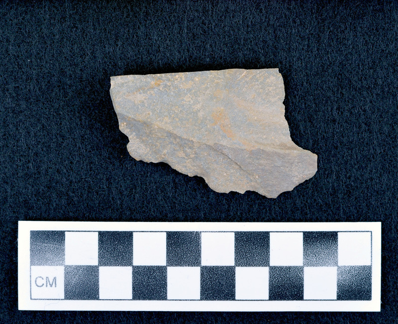 Associated w/Ce.6456 Greys, local material, haven't tried heat, mottled grey (dark) is most promising. (D. Crabtree)