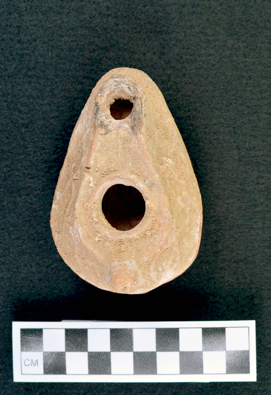 Notation on bag: Pipe. Note inside sent by F. Bordes. (JW) Actually a lamp with associated letter sent by Jacques Tixier. (DHC)