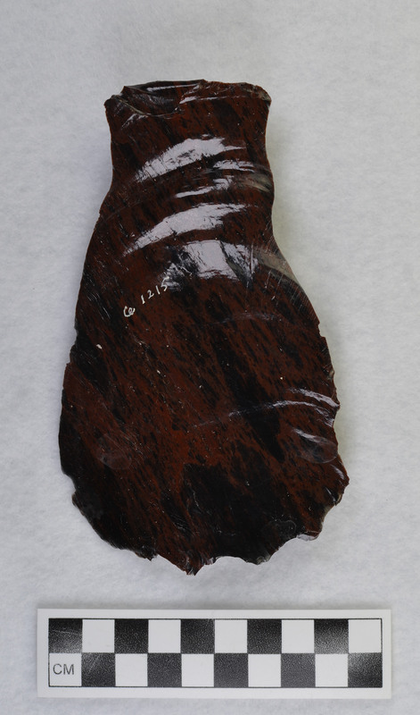 One of several macro flakes from Glass Butte, obsidian by Donald E. Crabtree.