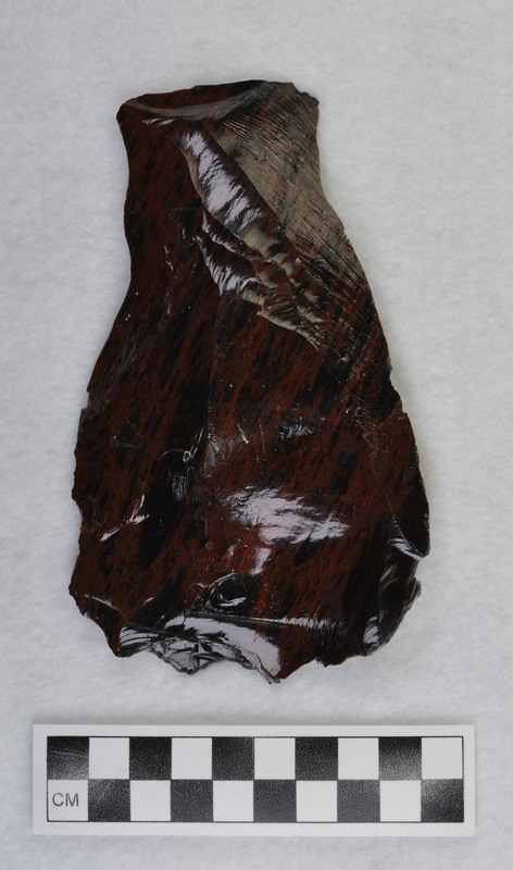 One of several macro flakes from Glass Butte, obsidian by Donald E. Crabtree.